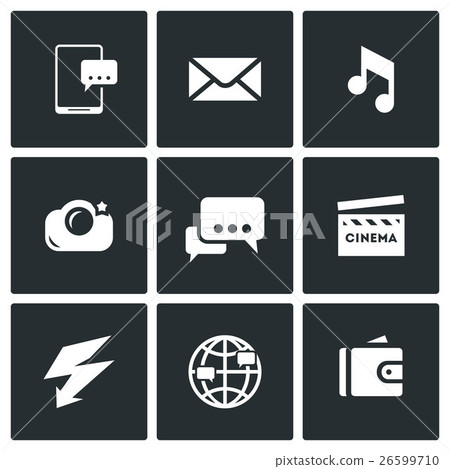Vector Set of Smartphone Icons. - Stock Illustration [26599710] - PIXTA