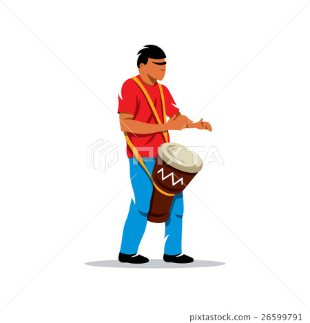 Vector Man playing the Drum. Vector Man playing the Drum. 26599791