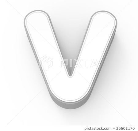 white letter V 26601170