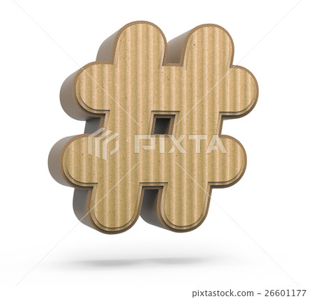 corrugated hashtag mark 26601177