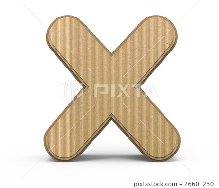 corrugated letter X 26601230