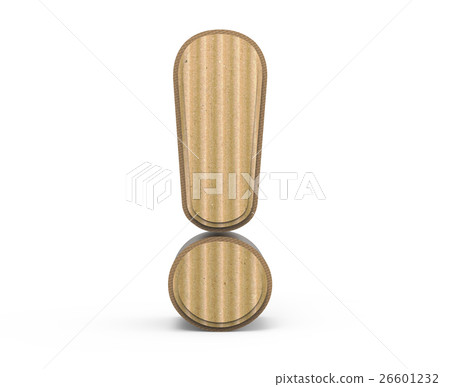 corrugated exclamation mark 26601232