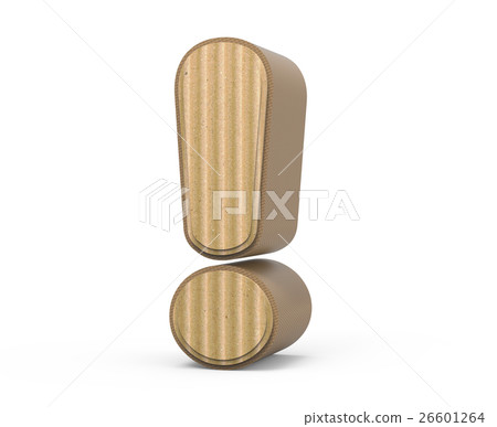 corrugated exclamation mark 26601264