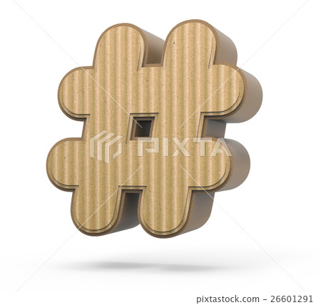 corrugated hashtag mark 26601291