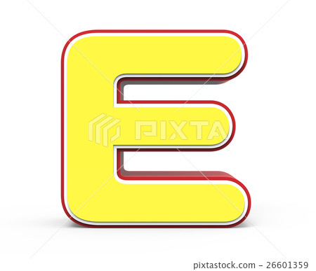 yellow letter E 26601359
