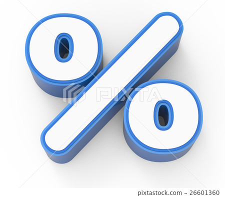 blue framed white percent mark 26601360