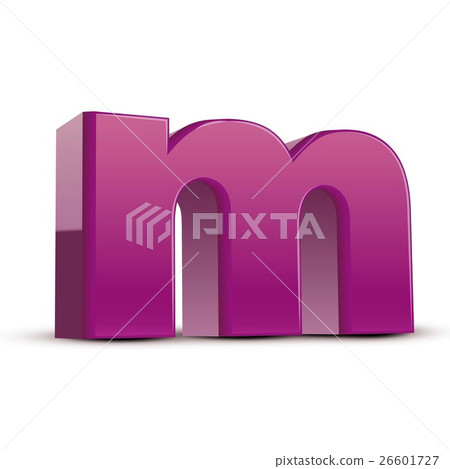 lowercase purple letter M 26601727