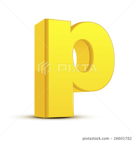 lowercase yellow letter P lowercase yellow letter P 26601782