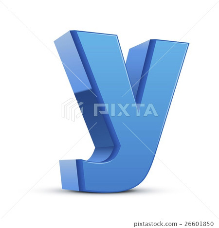 lowercase blue letter Y 26601850