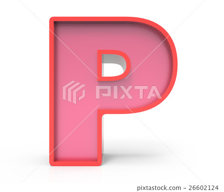 red block letter P - Stock Illustration [26602124] - PIXTA