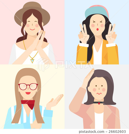 expression, person, pose - Stock Illustration [26602603] - PIXTA