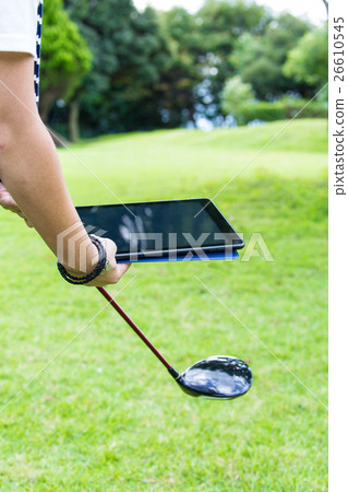 Golf and tablet Golf and tablet 26610545