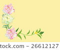 pink flowers frame or border  background vector il 26612127