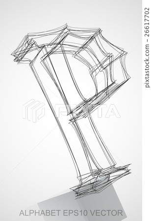 Vector illustration of a Ink sketched P. Hand Vector illustration of a Ink sketched P. Hand 26617702