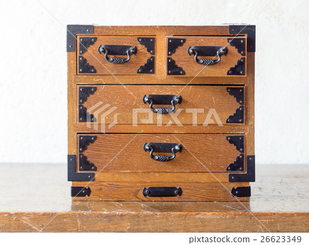 Wooden antique Asian style drawer type glove compartment 26623349