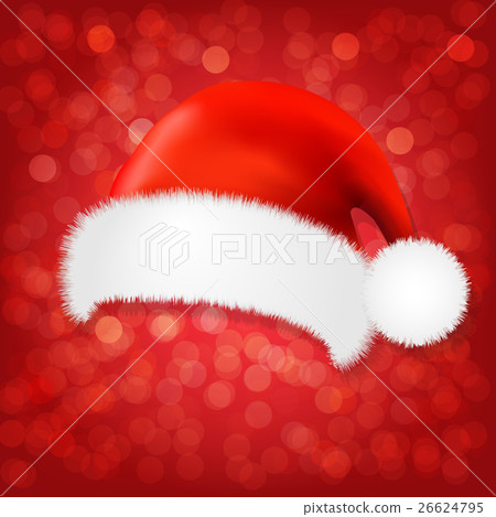 Red Background With Santa Claus Cap Red Background With Santa Claus Cap 26624795