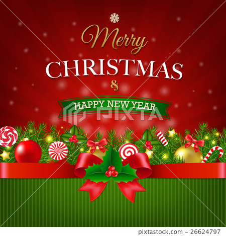 Retro Xmas Postcard Retro Xmas Postcard 26624797