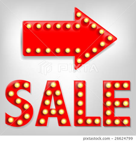 Sale Text With Arrow Sale Text With Arrow 26624799