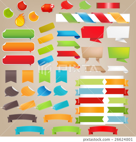Speech Bubble And Colorful Labels Speech Bubble And Colorful Labels 26624801