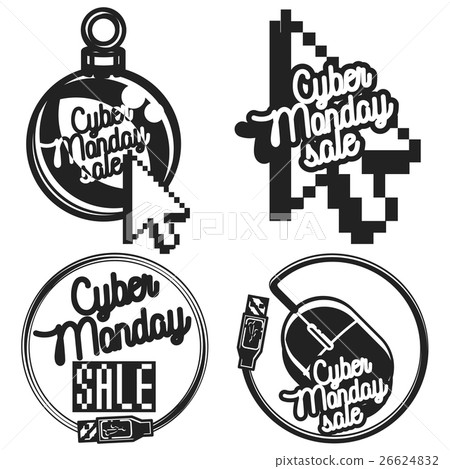vintage cyber monday emblems 26624832