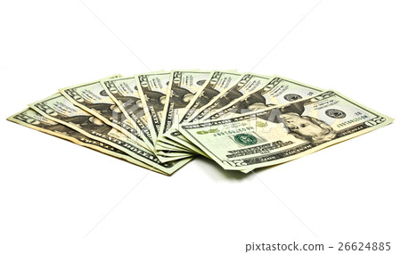Close up of twenty dollar isolate on white Close up of twenty dollar isolate on white 26624885