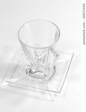 glass cup on a plate glass cup on a plate 26625449