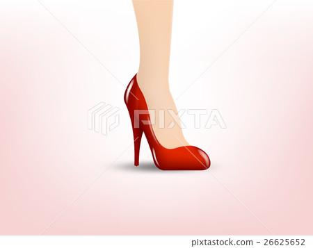 beautiful design woman leg in red high heel shoe beautiful design woman leg in red high heel shoe 26625652