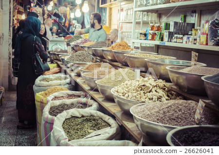Inside spice market at Isfahan Grand Bazaar Inside spice market at Isfahan Grand Bazaar 26626041
