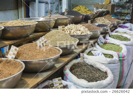 Colorful spices on the bazaar. Iran. Isfahan. Colorful spices on the bazaar. Iran. Isfahan. 26626042