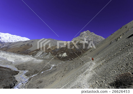 Landslide, way to Tilicho Lake, Annapurna Circuit Landslide, way to Tilicho Lake, Annapurna Circuit 26626453