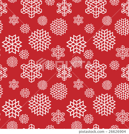 Christmas seamless snowflake - Stock Illustration [26626904] - PIXTA