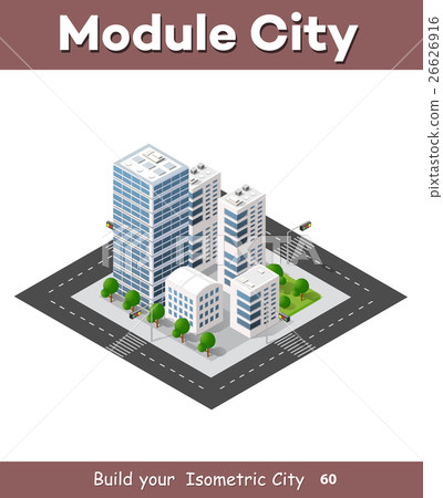 Isometric perspective city Isometric perspective city 26626916