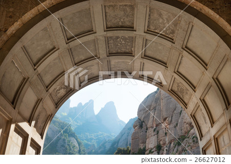 View from the entrance of Montserrat monastery 26627012