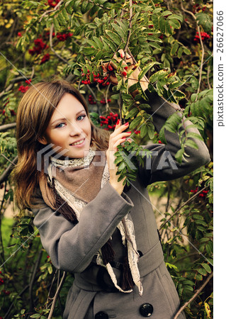 Happy Woman in  Park. Fashion Model Outdoors. 26627066