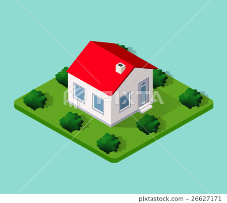 Town House in isometric - Stock Illustration [26627171] - PIXTA