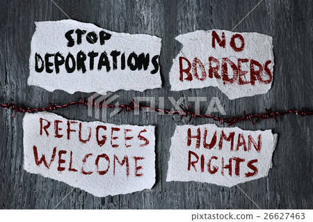 barbed wire and text human rights 26627463