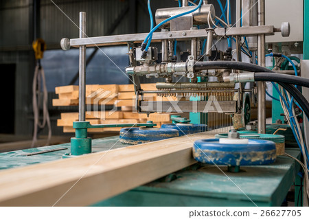 Woodworking. Image of apply the adhesive on timber 26627705