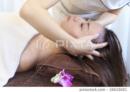 Beauty image head spa treatment scene Beauty image head spa treatment scene 26628081