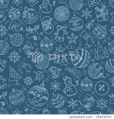 Christmas season vector seamless pattern 26629039