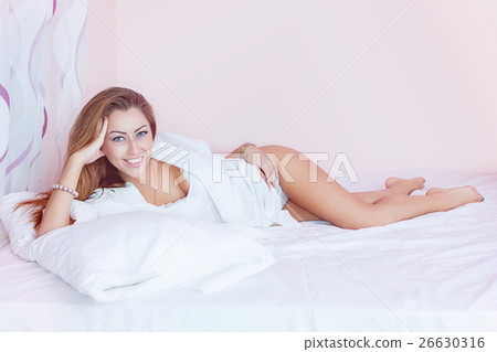 Beautiful Woman at bed Beautiful Woman at bed 26630316