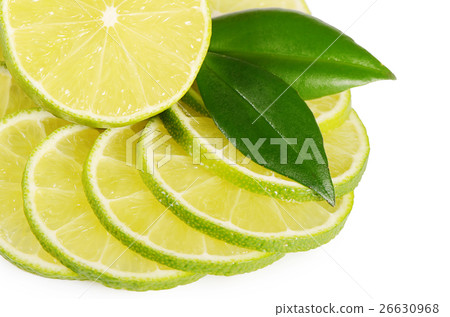 The fresh lime isolated on a white background The fresh lime isolated on a white background 26630968