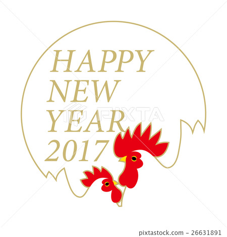 新年卡片圖2017雞（白色） 26631891