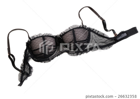 Female black lace bra. 26632358
