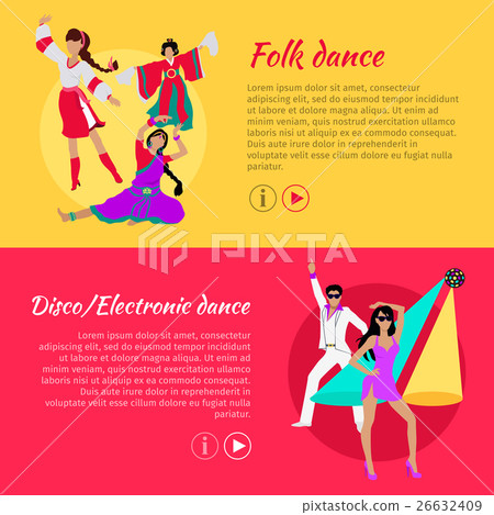 Folk and Disco or Electronic Dance Web Banner Folk and Disco or Electronic Dance Web Banner 26632409