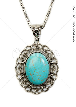 oval pendant with turquoise stone 26632545