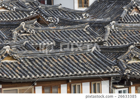 Bukchon Hanok Village in Seoul, South Korea. Bukchon Hanok Village in Seoul, South Korea. 26633385