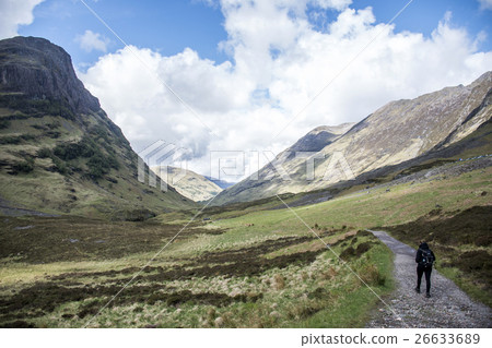 Glen Coe Highland scotland girl hiking nature Glen Coe Highland scotland girl hiking nature 26633689