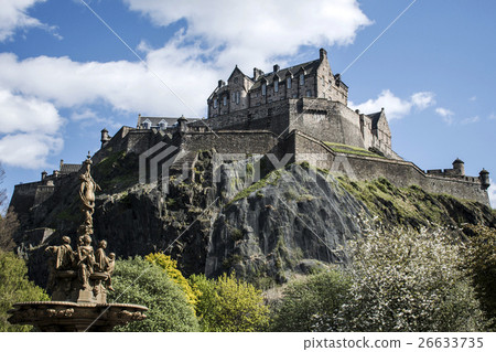 Edinburgh city historic Castle Rock sunny Day ross Edinburgh city historic Castle Rock sunny Day ross 26633735