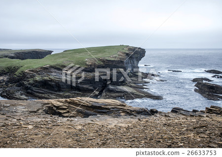 Panorama Orkney coastline Yesnaby cliff landscape Panorama Orkney coastline Yesnaby cliff landscape 26633753