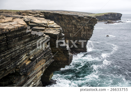 Panorama Orkney coastline Yesnaby cliff landscape Panorama Orkney coastline Yesnaby cliff landscape 26633755